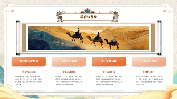 黄色中国风非遗文化介绍ppt模板