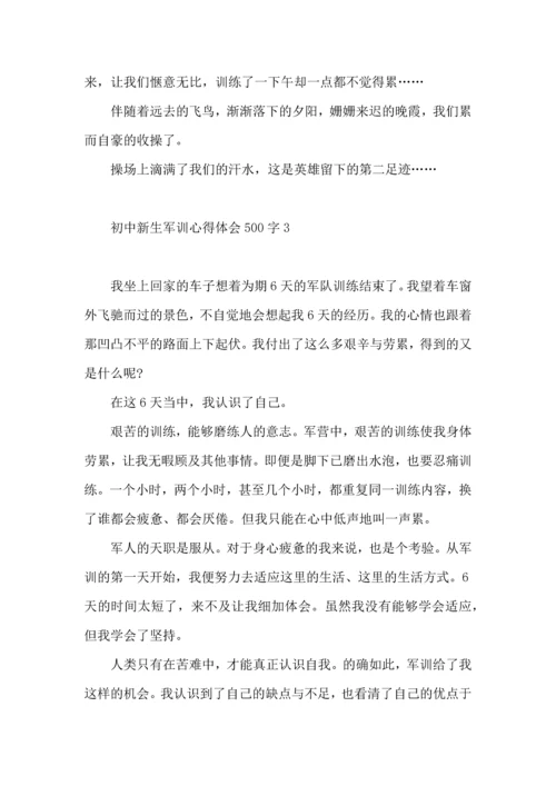 初中新生军训心得体会500字4篇.docx