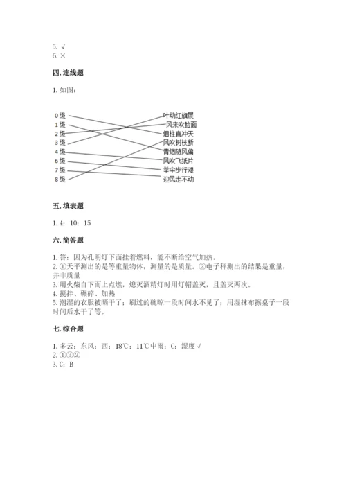 教科版三年级上册科学期末测试卷审定版.docx