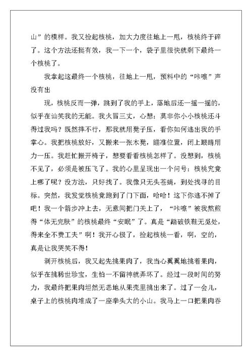 关于核桃的作文（5篇）
