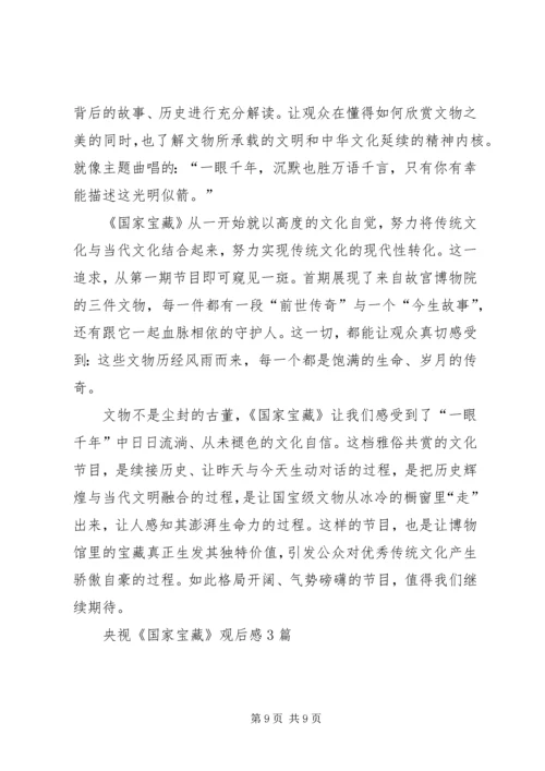 央视《国家宝藏》观后感3篇.docx