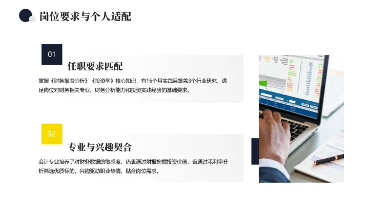 会计专业大学生求职综合能力展示职业生涯规划通用PPT模版