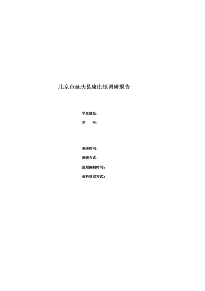 康庄镇调研综合报告.docx