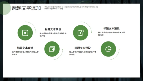 绿色竹子背景简约工作汇报通用PPT模板