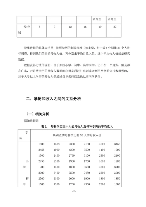 学历与收入关系之调查与分析