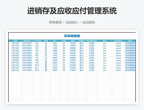 进销存及应收应付管理系统