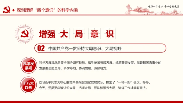 增强四个意识争做合格党员PPT模板