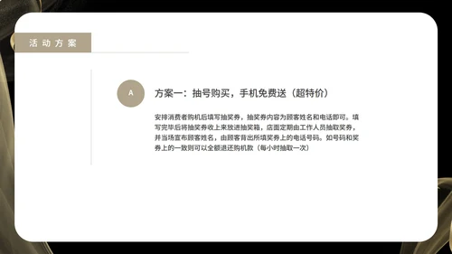 黑色纹理风质感简约活动促销策划方案PPT模板