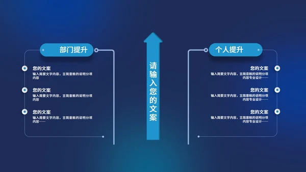 蓝色流体简约风年度工作总结PPT模板