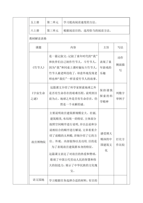 【大单元】统编版语文六上第三单元单元规划解析