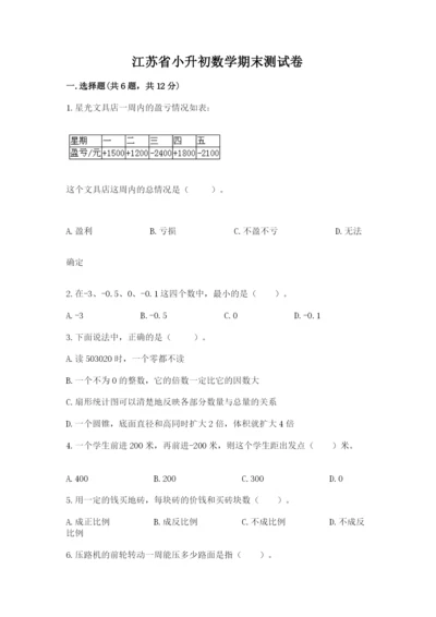 江苏省小升初数学期末测试卷及一套完整答案.docx