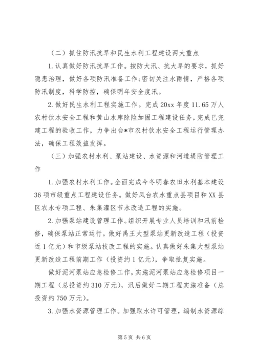 水利局工作总结及工作计划要点.docx