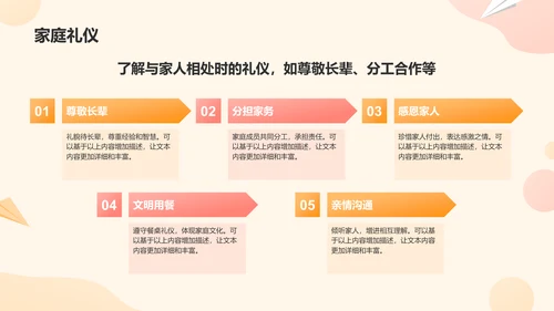橙色卡通风小学生文明礼仪教育培训课件PPT模板