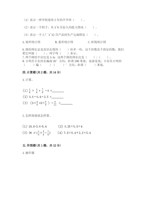 人教版小学六年级上册数学期末测试卷精品【完整版】.docx