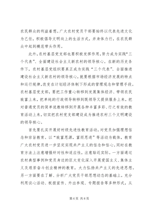 积极发挥农村党员先进性全面建设社会主义新农村.docx