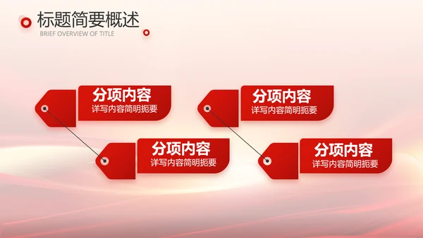 红色会议背景工作总结汇报动态PPT模板