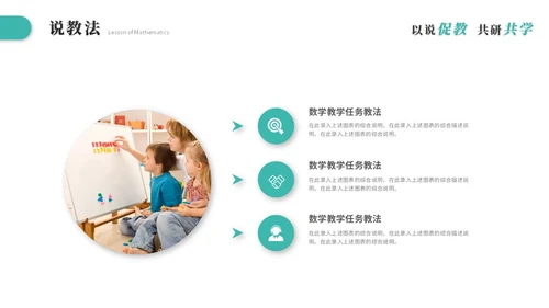 绿色简约微粒体教师说课教学课件公开课教育培训ppt模板