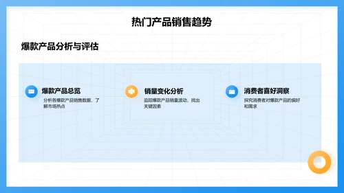 蓝色3D风电商节后数据分析PPT模板