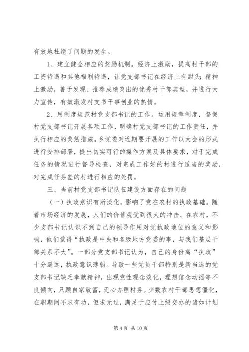 梨园乡关于农村党支部书记队伍建设情况调研汇报.docx