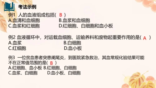 第四单元第四章人体内物质的运输 复习课件(共23张PPT)人教版七年级下册