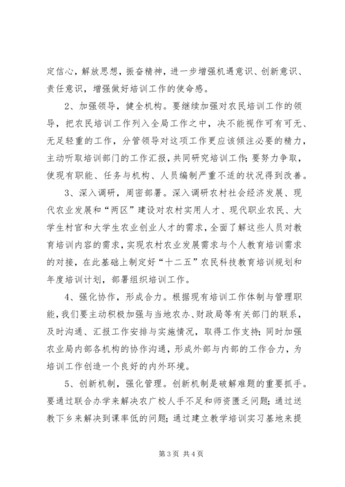 农民培训工作会领导讲话范文.docx