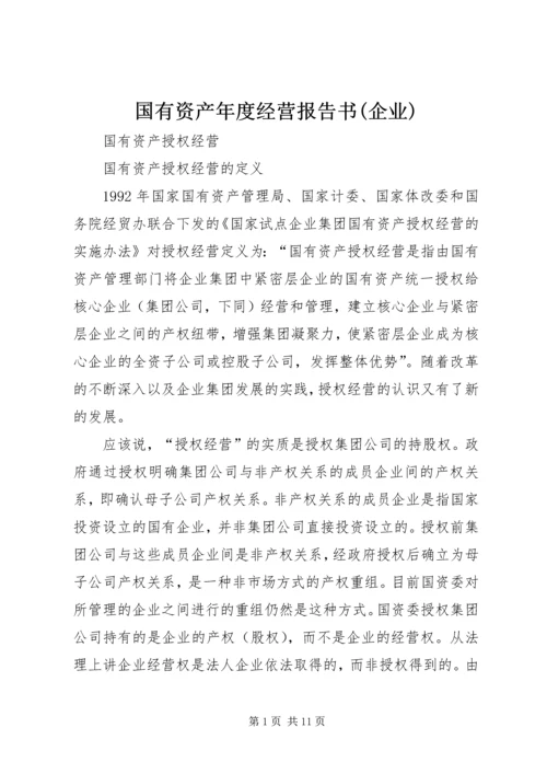 国有资产年度经营报告书(企业) (3).docx