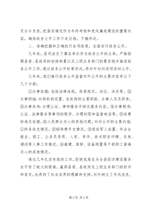 司法局政务公开工作汇报 (4).docx