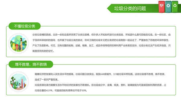 垃圾分类处理环保节能减排再生能源PPT模板