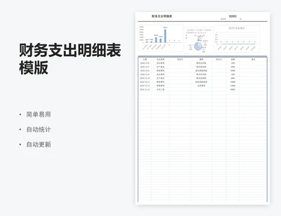 财务支出明细表模版