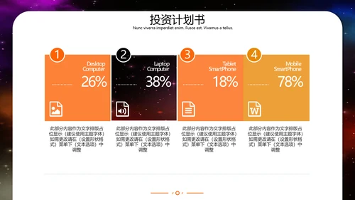 简约商务风创业投资计划书通用PPT模板