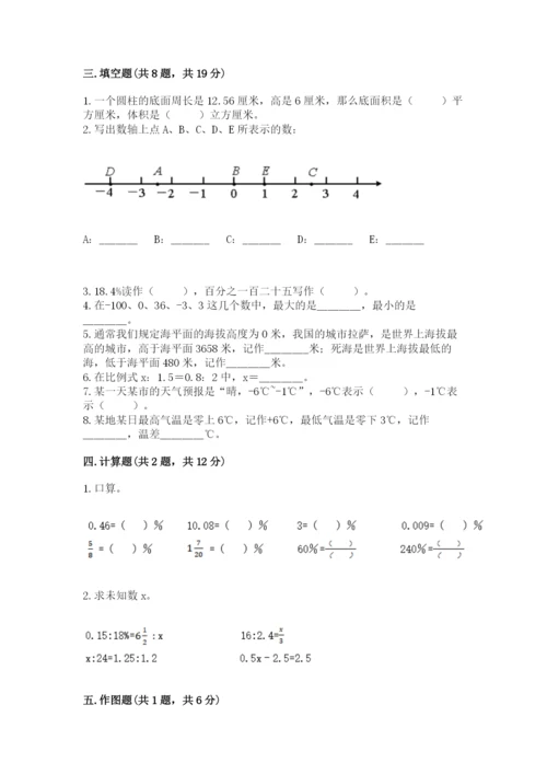 北京市朝阳区六年级下册数学期末测试卷精品.docx