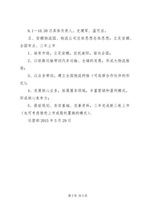 物流园工作计划.docx