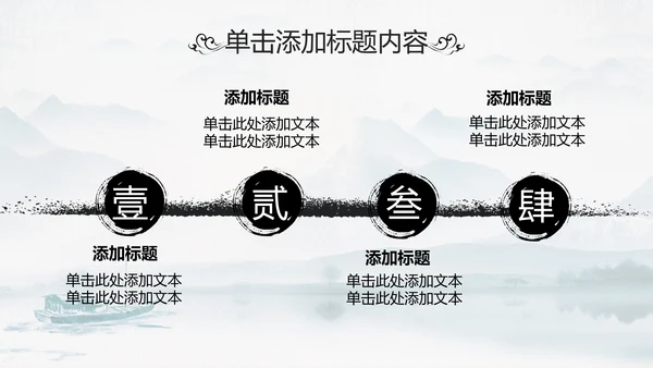 中国传统文化国学经典水墨中国风ppt模板