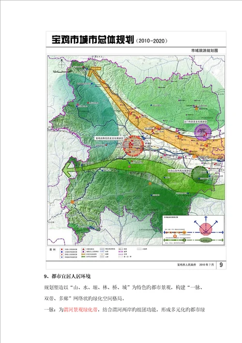 宝鸡市城市总体规划主要成果