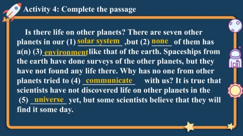 Module  3 Unit 2 We have not found life on any oth