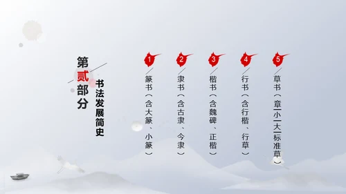 书法教学淡雅中国风通用PPT模板