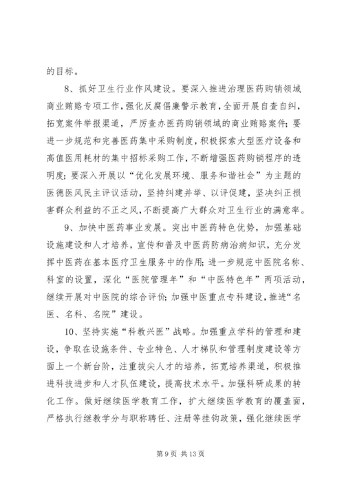 副县长在卫生工作、地氟病防治和食品药品安全工作会议上的讲话.docx