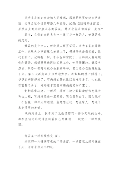 像苔花一样绽放作文.docx