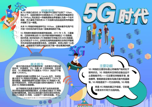 5G时代卡通小报