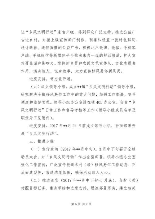镇全面推进乡风文明行动工作方案.docx