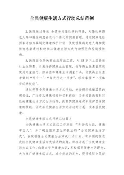 全民健康生活方式行动总结范例.docx