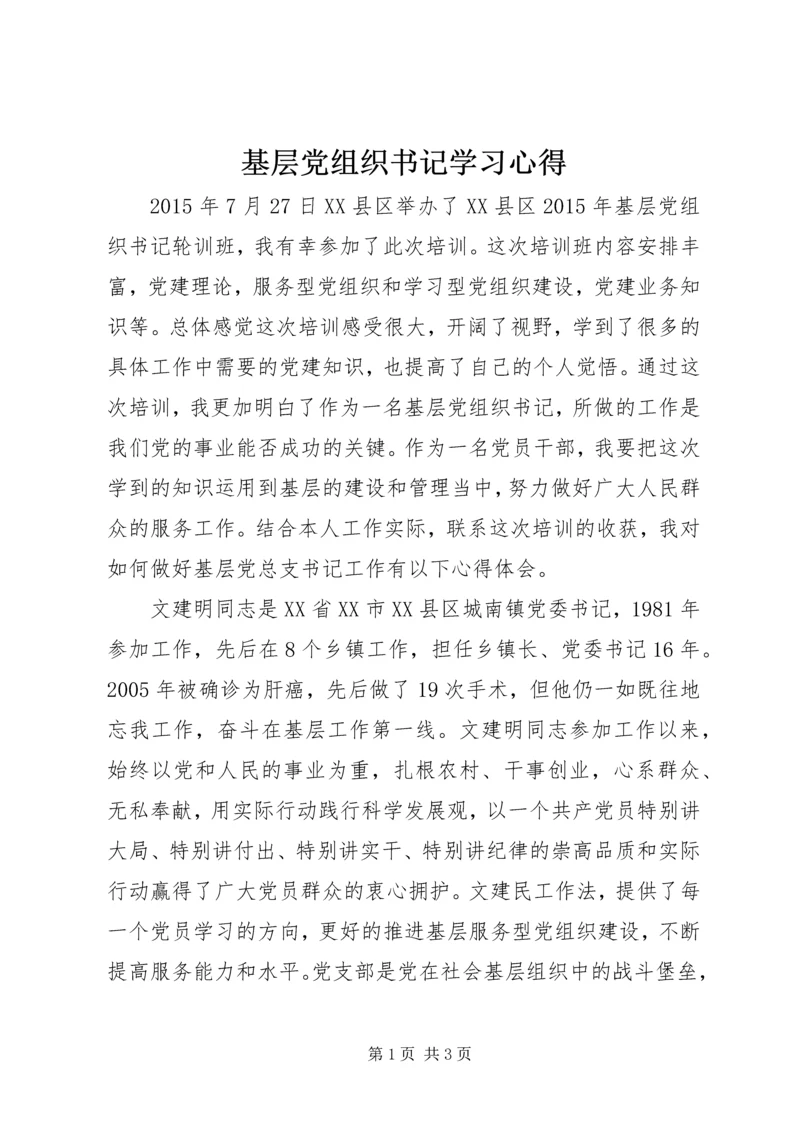 基层党组织书记学习心得.docx