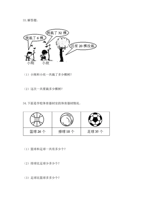 小学二年级上册数学应用题100道含答案【实用】.docx