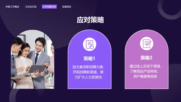 简约风紫色常规销售总结述职汇报PPT