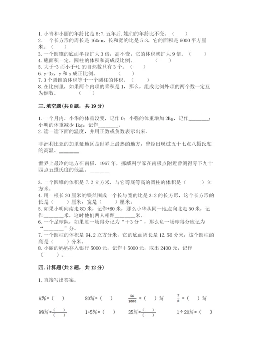 北师大版六年级下册数学 期末检测卷精品（易错题）.docx