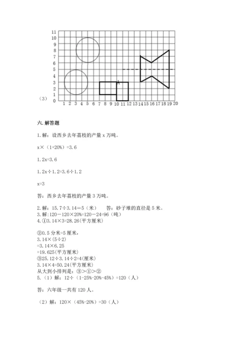 人教版六年级上册数学期末测试卷（完整版）word版.docx