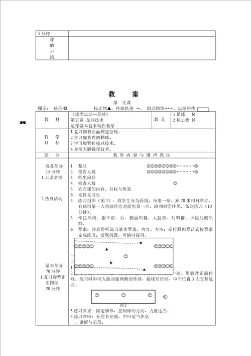 公共体育课足球教案设计17课时