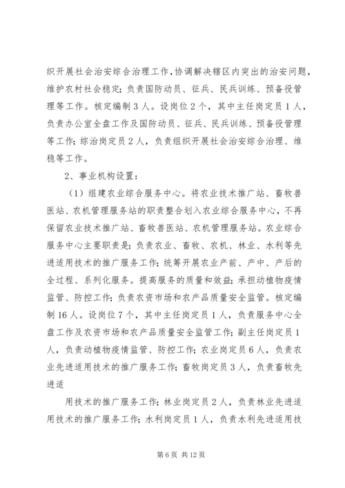 关于要求审批乡镇机构改革的实施方案的请示1.docx