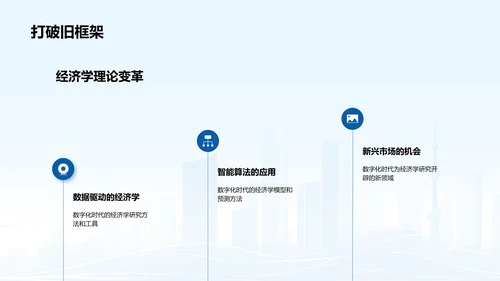 蓝色商务现代数字化经济解读PPT模板