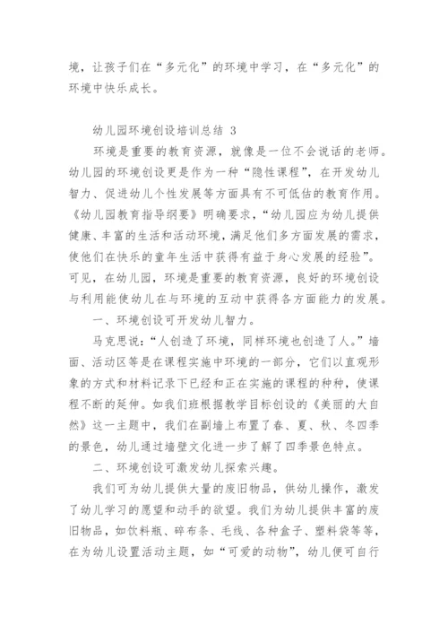 幼儿园环境创设培训总结.docx